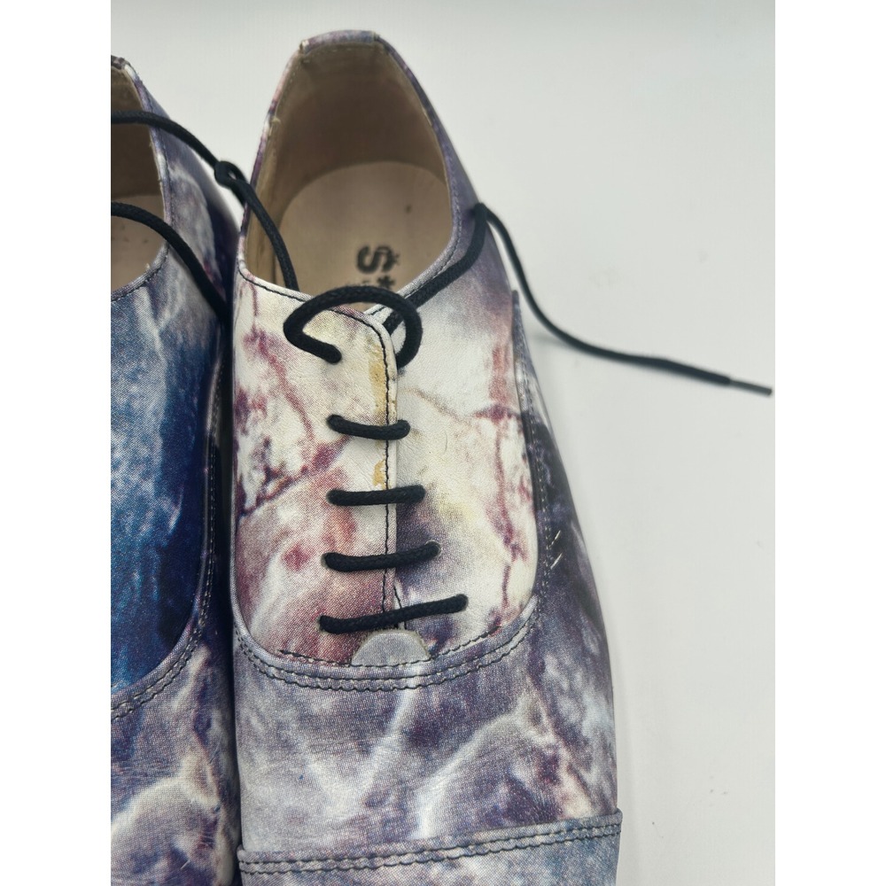 Swear London Dean Galaxy Marble Print Leather Oxfords Mens 43 Made in Portugal